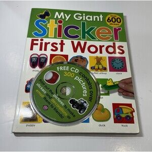 Giant Sticker Activity 600+ CD My Giant Sticker First Words Roger Priddy NEW 3+